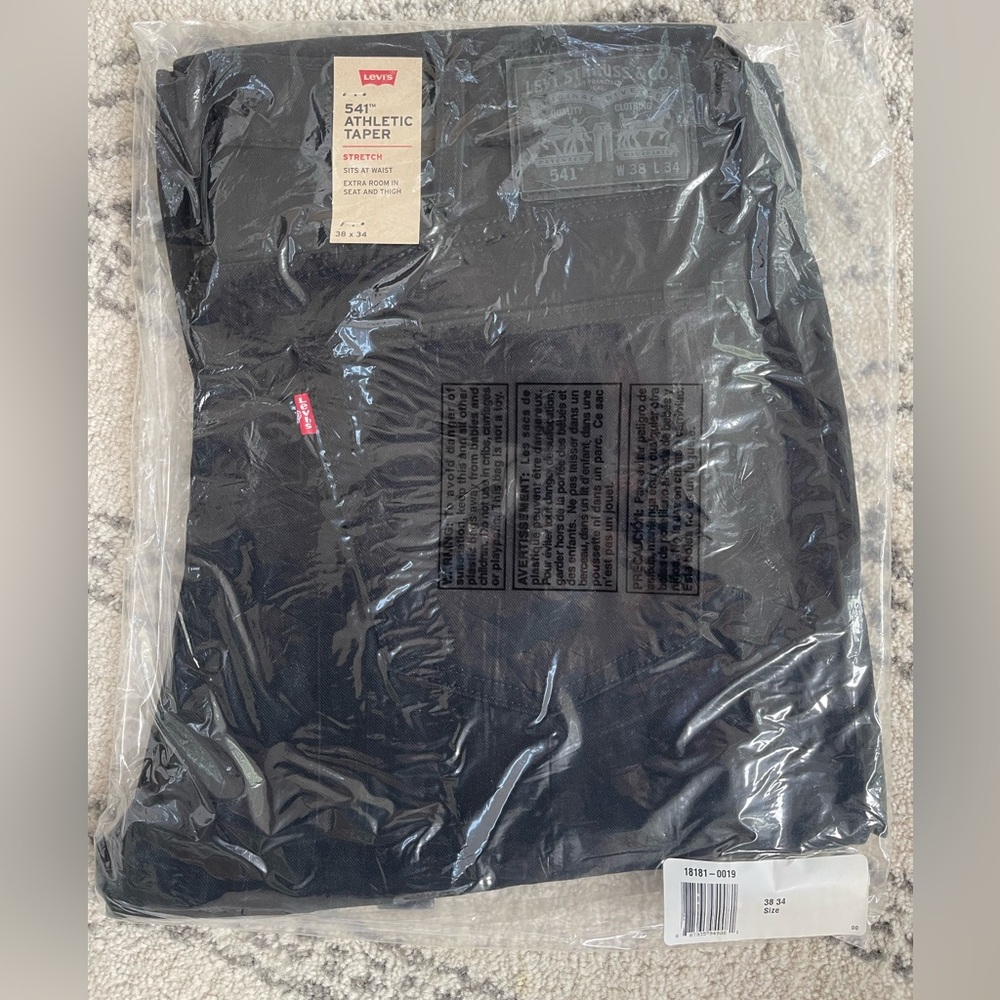 541™ Athletic Taper All Seasons Men's Pants, 38 x 34, Black